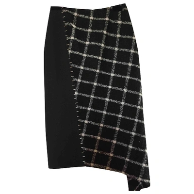 Pre-owned Balenciaga Wool Mid-length Skirt In Black