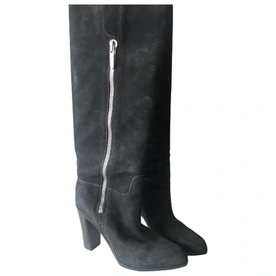 Pre-owned Sergio Rossi Boots In Black