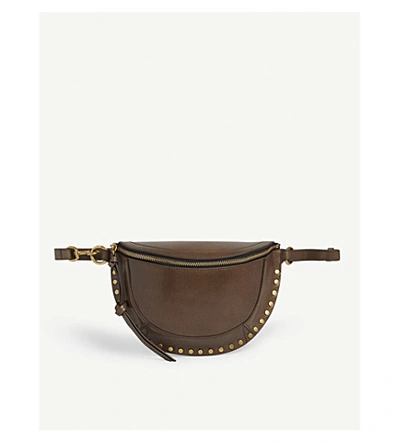 Isabel Marant Skano Leather Belt Bag In Soft Taupe