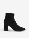 LK BENNETT LIRA LACE-UP SUEDE ANKLE BOOTS,524-10018-0105511570001002