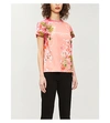 GIVENCHY Floral and logo-print cotton-jersey T-shirt