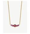 ASTLEY CLARKE MINI LINIA RHODOLITE AND 18CT GOLD-PLATED STERLING SILVER PENDANT NECKLACE,996-10080-44004YREN