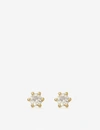 ASTLEY CLARKE ASTLEY CLARKE WOMEN'S GOLD LINIA MOONSTONE AND 18CT GOLD-PLATED STERLING SILVER STUD EARRINGS,28482179