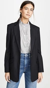 Rag & Bone Ames Wool Blend Twill Blazer In Black