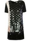 TORY BURCH colour-BLOCK SEQUIN T-SHIRT DRESS,60048-104