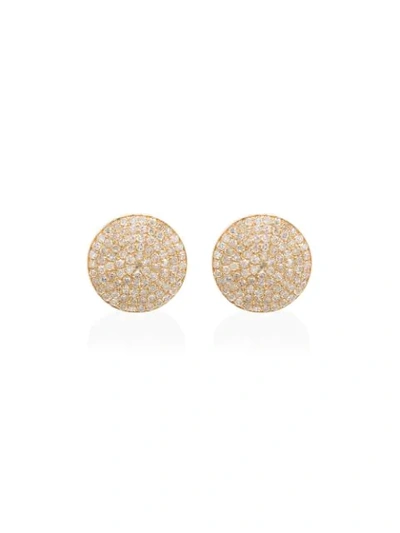 SHAY 18KT GOLD ROUND PAVE DIAMOND STUD EARRINGS