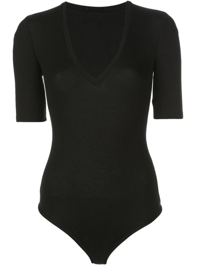 Alix Nyc Bedford Short-sleeve Bodysuit In Black