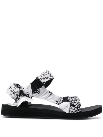 Arizona Love Scarf-tied Flat Sandals In Black