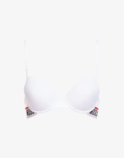 Moschino Bra With Logo In White