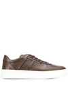 TOD'S TOD'S MEN'S BROWN LEATHER SNEAKERS,XXM79B0BS10D9CS801 5