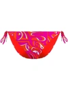 Emilio Pucci Printed Bikini Bottoms In Orange