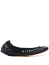 GIVENCHY GIVENCHY WOMEN'S BLACK LEATHER FLATS,BE500EE01H001 37