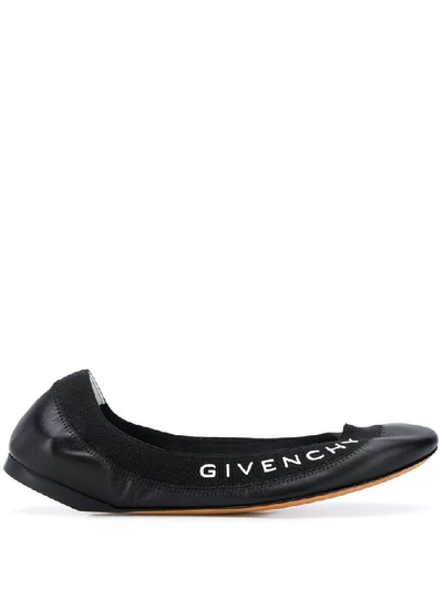 Givenchy Black Leather Flats