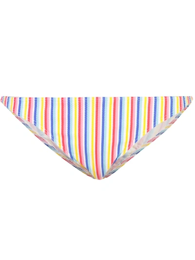 Onia Ashley Striped Bikini Bottoms In Multicolour