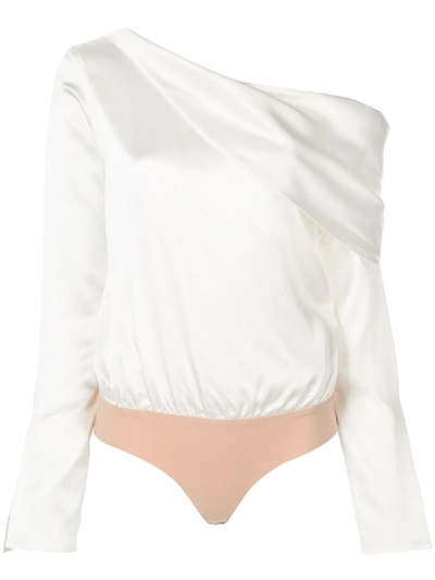 Alix Nyc Clara Bodysuit Top In White