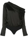 Alix Nyc Clara Bodysuit Top In Black