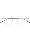 Montblanc Established Oval Frame Glasses In Gold