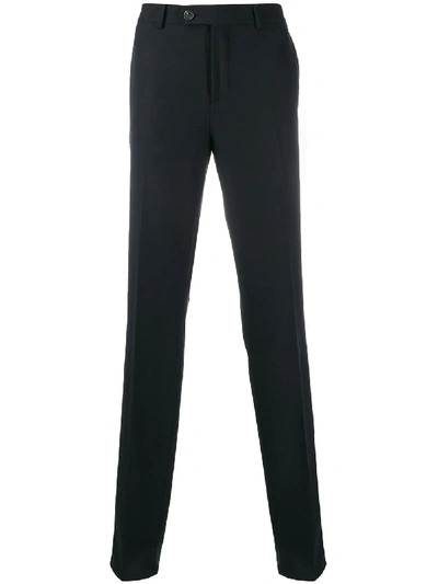 Brunello Cucinelli Tailored Straight-leg Trousers In 蓝色