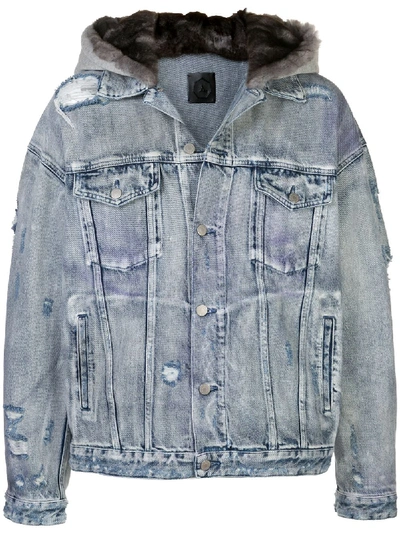 Alchemist Rinsed Denim Trucker Jacket In Blue