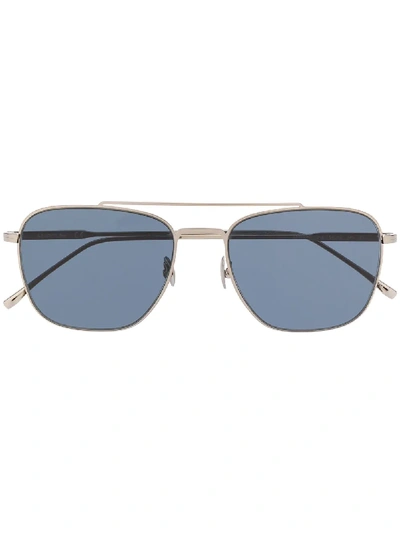 Lacoste Square Tinted Sunglasses In 金属色