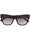 Longchamp Oversized Frame Sunglasses In Black
