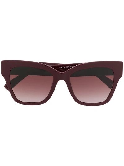 Longchamp Tortoiseshell Frame Sunglasses In 红色