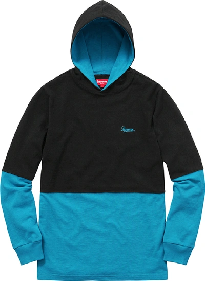 Pre-owned Supreme Hooded 2 Tone Top Black