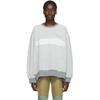 MM6 MAISON MARGIELA MM6 MAISON MARGIELA REVERSIBLE GREY INSIDE OUT LOGO SWEATSHIRT