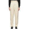 LEMAIRE LEMAIRE OFF-WHITE PLEATED PANTS