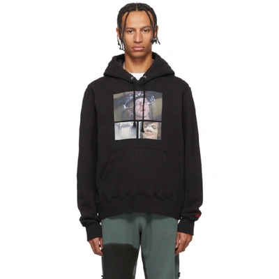 Undercover Printed Cotton Jersey Sweatshirt Hoodie In Black