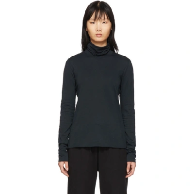 Raquel Allegra Black Jersey Turtleneck