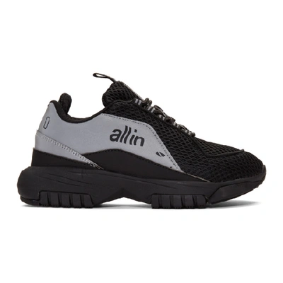 All In Black Id Sneakers In Black/refle