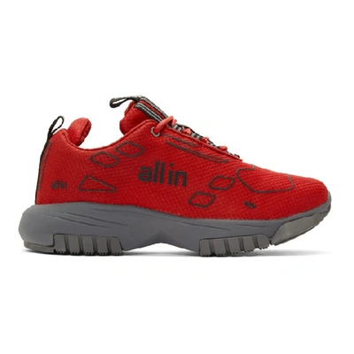 All In Red Rex Sneakers In Red/black