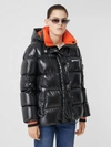 BURBERRY Detachable Hood Logo Graphic Puffer Jacket