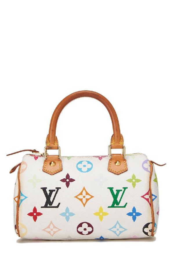 Louis Vuitton Takashi Murakami X White Monogram Multicolore Speedy Mini | ModeSens