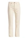 The Row Ash High-rise Straight Ankle Jeans In Vanilla