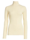 THE ROW Bottani Merino Wool & Cashmere Ribbed Mockneck