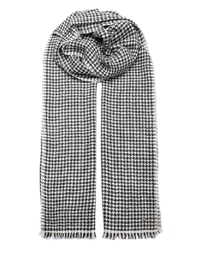 Saint Laurent Checked Scarf In Multi