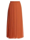 THE ROW Magda Pleated Silk Skirt