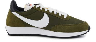 Nike Air Tailwind 79 Shell, Suede And Leather Sneakers In Legion Green/white-black-team Orange