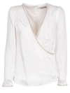 SELF-PORTRAIT WHITE LONG SLEEVES TOP WITH SEQUINS,11152492