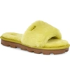 Ugg Cozette Genuine Shearling Slide In Electric Lime