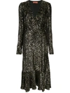 ALTUZARRA MARTHA SEQUINNED MIDI DRESS