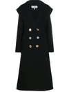 LOEWE CONTRASTING BUTTONS DOUBLE-BREASTED COAT