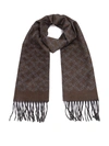 BRIONI PATTERNED SILK AND CASHMERE SCARF