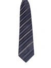 BRIONI BLUE STRIPED SILK TIE