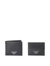 EMPORIO ARMANI FAUX LEATHER WALLET WITH MATCHING CARD HOLDER