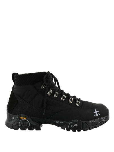 Premiata Loutreck 113 Trekking Style Ankle Boots In Black