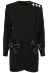 ALESSANDRA RICH ALESSANDRA RICH BOW DETAIL MINI DRESS