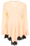 ALESSANDRA RICH ALESSANDRA RICH CONTRAST HEM MINI DRESS